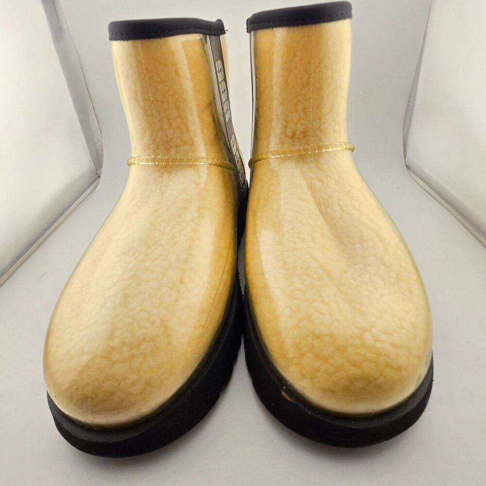 UGG Classic Clear Mini Waterproof Boots Natural / Black Women’s Size 6